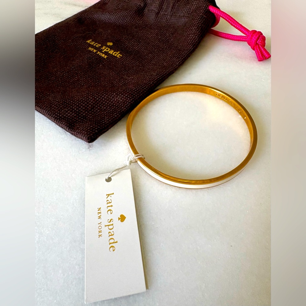 Kate Spade NWT gold/ivory bangle bracelet
